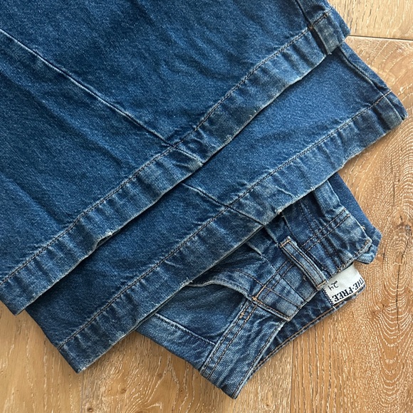 Free People We The Free Equinox Denim Trouser Sz 24 - Picture 5 of 5